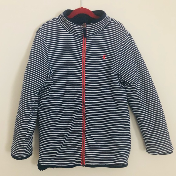 Joules Reversible Shacket Sherpa Zip Up Nautical Jacket 10/12 - Picture 1 of 7